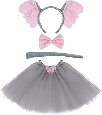 Dxhec ensemble de costumes d'éléphant gris, bandeau avec nœud, queue de tutu, jupe fantaisie d'animal, déguisement de fête d'halloween, costume de cosplay pour enfants. La boutique en ligne DIAYTAR COTE D'IVOIRE est une entreprise qui se démarque par son Professionalisme et son expertise dans le commerce électronique. Elle propose des produits de qualité à des prix abordables et offre un service client de haute qualité. Elle est la destination préférée des consommateurs ivoiriens pour leurs achats en ligne.