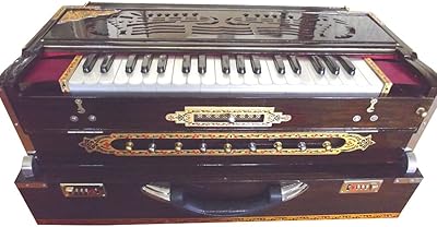 Octave ultra premium 33⁄4 octave calcutta music harmonium, scale shifter, 3 jeux d'anches