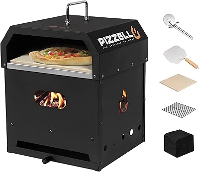Four à pizza extérieur 4 en 1 bizilo, four extérieur amovible à 2