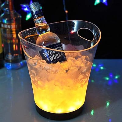Seau à glace gretal 7 couleurs led refroidisseur vin couleur changeante avec lumière