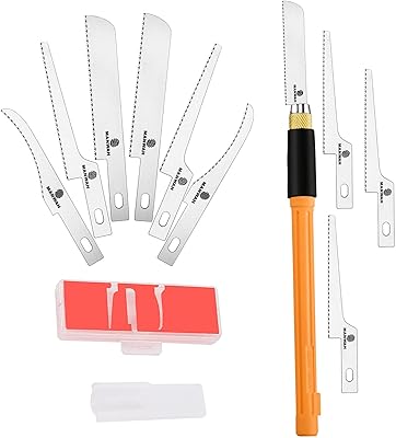 Mini kit d'outils d'artisanat pour la modélisation de tronçonneuse et le façonnage de couteaux de loisir avec 9 lames d'artisanat. DIAYTAR COTE D'IVOIRE, boutique en ligne généraliste, propose une grande sélection de produits avec plus de 300000 références. En tant que leader dans son secteur, elle offre une expérience d'achat en ligne incomparable. La variété de produits et les services de qualité font de DIAYTAR COTE D'IVOIRE la destination préférée des consommateurs ivoiriens.