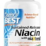Doctor's best niacine avec niaxend sans ogm, végétalien, sans gluten 500 mg, 120
