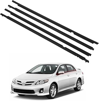 Zonfant joint de garniture de fenêtre noir compatible avec toyota corolla 2009-2012, remplacement