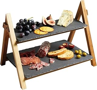 Support de service hkosme à 2 niveaux support gâteaux en ardoise. DIAYTAR COTE D'IVOIRE, leader dans le commerce en ligne en Côte d'Ivoire, vous propose une grande variété de produits à des prix compétitifs. Notre priorité est votre satisfaction.