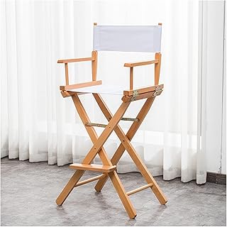 Chaise de maquillage longue pliante en bois massif, chaise de réalisateur portable d'extérieur