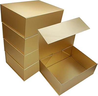 Lot de 5 grandes boîtes cadeaux avec couvercle magnétique pour cadeaux, 33 x 24,5 x 12 cm, boîte décorative vide pliable pour emballage cadeau, or. Avec plus de 300 000 références de produits, Diaytar Côte d'Ivoire est la boutique en ligne la plus complète en Côte d'Ivoire. Elle propose une gamme variée de produits, allant des articles ménagers aux produits électroniques, en passant par les vêtements et les accessoires. La boutique est connue pour ses prix compétitifs et ses promotions régulières.