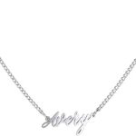 Collier prénom personnalisé plaqué or blanc 18 carats collier personnalisé pour femmes
