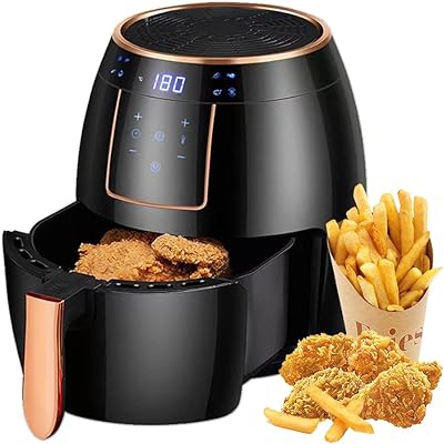 Friteuse à air domestique grande capacité 5,5 l 1300 w avec minuterie
