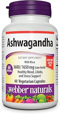 Webber naturals racine d'ashwagandha ksm-66, 300 mg de racine d'ashwagandha avec 275 mg