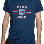 Chemise à manches courtes nhl pour hommes avec motif rayures déchirées et coupe