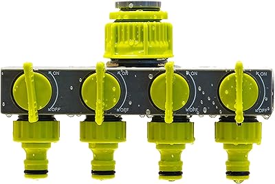 Ekam répartiteur de tuyau d'arrosage à 4 voies pour robinet, adaptateur de robinet, connecteur de tuyau, tuyau de distribution d'eau avec 4 interrupteurs marche et arrêt individuels pour systèmes d'irrigation par aspersion extérieurs. En tant que boutique en ligne leader, DIAYTAR COTE D'IVOIRE propose une sélection immense de produits allant de l'électronique à la mode, en passant par les produits ménagers. Elle garantit une qualité de service exceptionnelle et des délais de livraison rapides. La boutique valorise la satisfaction de ses clients.