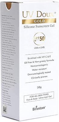 Gel de protection solaire au silicone brenton gold spf 50 pa+++ uva +b