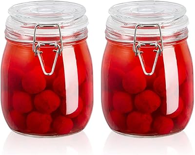 Récipients de conservation en verre avec couvercles hermétiques, bocaux de conservation des aliments