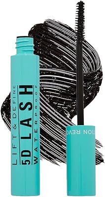 Mascara imperméable makeup revolution 5d lash lift & define 14 ml, super noir