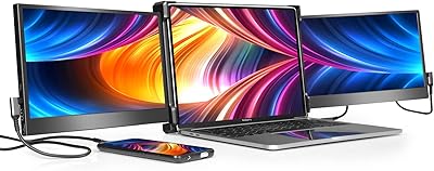 Triple moniteur portable b2 pour ordinateur 12 pouces extension double écran