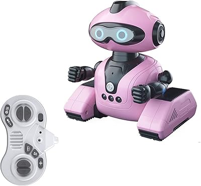 Bonita robot électrique télécommandé pour enfants rechargeable/alimenté par batterie tête rotative à 360°