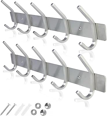 Porte-manteaux muraux glazy vault - patères en acier inoxydable (paquet de 2) - patères murales robustes - crochets muraux et patères. DIAYTAR COTE D'IVOIRE met en avant sa capacité à proposer des prix compétitifs et des promotions régulières, attirant ainsi une clientèle fidèle et en quête de bonnes affaires. La boutique en ligne est constamment mise à jour avec des nouveaux produits, répondant aux dernières tendances et besoins des consommateurs. Cela contribue à l'engagement des clients et à la fidélisation.