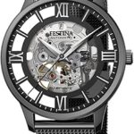 Montre automatique noire pour homme festina f20535 1 avec ouverture bracelet bracelet