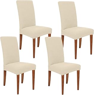 Housses de chaise de salle à manger en élasthanne extensible, housses de protection universelles amovibles et lavables pour cuisine, cérémonie, mariage, banquet, hôtel et fête (beige, 4). DIAYTAR COTE D'IVOIRE est une boutique en ligne qui valorise la satisfaction de ses clients, en proposant une gamme de produits diversifiés et en offrant un service client de haute qualité. La boutique est également active sur les réseaux sociaux, ce qui permet aux clients de rester informés des dernières tendances et des nouveaux produits. Les clients peuvent ainsi profiter d'une expérience d'achat en ligne personnalisée et conviviale.