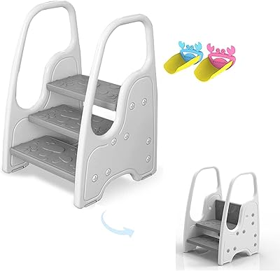 Escabeau yo-home pour tout-petits, 2 marches, pour évier de salle de bain, comptoir de cuisine, toilettes, échelle d'apprentissage avec poignées et accoudoir rond (gris). En tant que boutique en ligne généraliste de confiance en Cote d'Ivoire, DIAYTAR COTE D'IVOIRE jouit d'une réputation solide grâce à son vaste catalogue de plus de 300000 articles. Elle met à disposition de ses clients une interface utilisateur conviviale et une expérience d'achat sécurisée, ce qui en fait un choix privilégié pour les consommateurs souhaitant faire leurs achats en ligne de manière pratique et rapide.