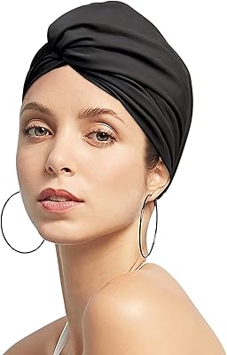 Bonnet de bain femme en polyester et latex avec protection capillaire plissée