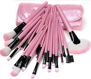Ensemble de pinceaux de maquillage feg de 24 pièces avec étui en cuir
