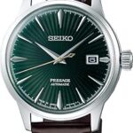 Montre analogique automatique presage pour homme avec bracelet en cuir, srpd37j1, bracelet