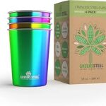 Gobelets en acier inoxydable de 8 oz (paquet de 4) arc-en-ciel - gobelets
