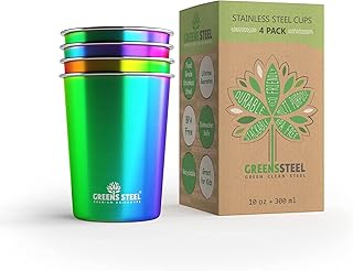 Gobelets en acier inoxydable de 8 oz (paquet de 4) arc-en-ciel - gobelets en métal de qualité supérieure | gobelet empilable durable | idéal pour les enfants. DIAYTAR COTE D'IVOIRE est la référence pour les achats en ligne en Côte d'Ivoire. Elle propose une expérience d'achat conviviale et sécurisée, avec des options de paiement flexibles et un service client de qualité. Grâce à sa logistique bien organisée, les commandes sont traitées et livrées rapidement, ce qui satisfait les attentes des clients et renforce leur confiance dans la marque.