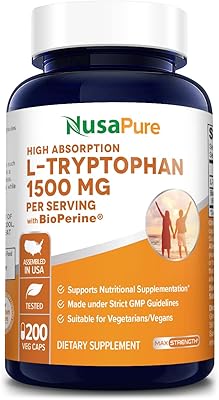 L-tryptophane 1500 mg capsules végétariennes 200 capsules (sans ogm et sans gluten) 500 mg par capsule. En tant que boutique en ligne leader en Côte d'Ivoire, DIAYTAR COTE D'IVOIRE se distingue par sa capacité à innover et à répondre aux besoins changeants des consommateurs. Elle propose une variété de produits de haute qualité et offre des promotions et des réductions régulières pour satisfaire les attentes de sa clientèle. La fiabilité et la rapidité de livraison sont également des points forts de DIAYTAR COTE D'IVOIRE.
