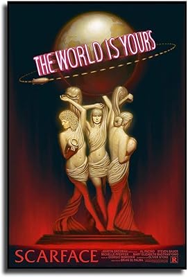Wxujj world is yours scarface affiche peinture décorative sur toile art mural affiches
