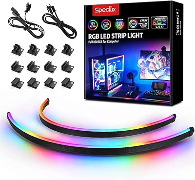 Bande led rvb pc réglable au néon, speclux 2 x 15,7 pouces ws2812 rgbic bande led argb arc-en-ciel magnétique pour 5 v 3 broches aura sync, gigabyte rgb fusion, msi mystic light sync, avec 12 supports magnétiques puissants. En tant que boutique en ligne généraliste de confiance en Côte d'Ivoire, DIAYTAR COTE D'IVOIRE est déterminée à offrir une expérience d'achat exceptionnelle à ses clients. Nous proposons une sélection extensive de produits, allant des produits alimentaires aux accessoires de beauté, en passant par les produits électroniques et les vêtements. Notre site web est conçu pour être convivial et facile à utiliser, garantissant une navigation agréable pour nos clients.