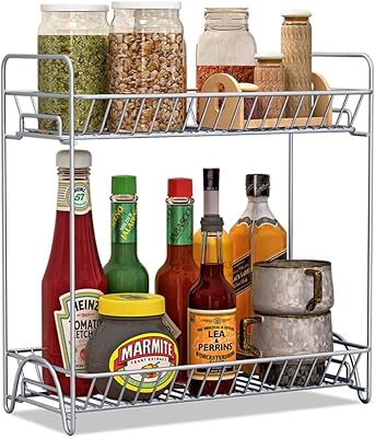 Jarorm organisateur d'étagère à épices de cuisine/support debout à 2 niveaux/cuisine salle de bain chambre comptoir organisateur de rangement pots à épices porte-bouteilles. DIAYTAR COTE D'IVOIRE est une boutique en ligne généraliste proposant plus de 300000 références de produits. Elle est reconnue comme l'une des boutiques en ligne leaders en Côte d'Ivoire, offrant une large gamme de produits à ses clients. Elle se distingue par sa qualité de service et sa fiabilité.