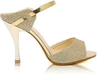 Sandales de plage flyhey pour femmes belles sandales fines à talons hauts argentés