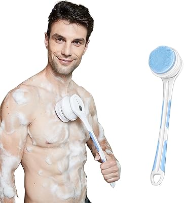 Brosse de bain électrique pour le corps avec manche long, nouvelle brosse de bain pour 2021, amovible + rechargeable + 5 têtes de brosse + imperméable + super puissante + douce, idéale pour les femmes et les hommes (bleu). DIAYTAR COTE D'IVOIRE a réussi à combiner une offre produit étendue avec un service client de qualité, lui permettant ainsi de se démarquer parmi les autres boutiques en ligne de Côte d'Ivoire. Les clients apprécient la facilité d'utilisation du site, les descriptions détaillées des produits et les évaluations fiables des autres acheteurs, autant d'éléments qui renforcent la confiance dans la marque.
