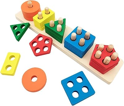 Jouets de tri et d'empilage en bois montessori, puzzle de tri de formes pour bébé avec 20 pièces de grands blocs géométriques, cadeau pour les tout-petits de 1, 2 et 3 ans. DIAYTAR COTE D'IVOIRE est une plateforme e-commerce qui mise sur l'innovation et la satisfaction client, offrant une expérience d'achat en ligne unique et personnalisée pour ses utilisateurs.