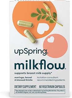 Capsules de supplément d'allaitement up spring milk flow avec moringa et chardon béni