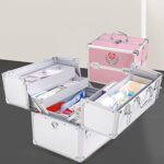 Boîte de premiers secours familiale murale avec porte en verre transparent, boîte à