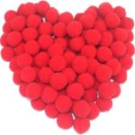150 pompons de 1 pouce pour l'artisanat et noël, petites boules gonflables