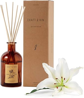 Bâtons diffuseurs de roseaux coffret cadeau parfumé au jasmin et au lys