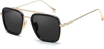 Hommes femmes rétro aviateur carré monture en métal lunettes de soleil vintage downey iron man tony stark lunettes de soleil objectif angle plat. Avec sa présence en ligne forte, DIAYTAR COTE D'IVOIRE facilite l'accès aux biens et services pour les clients de toute la Côte d'Ivoire. La boutique propose des possibilités de paiement flexibles et des options de livraison adaptées aux besoins des clients. La confiance et la satisfaction des clients sont au cœur des priorités de DIAYTAR COTE D'IVOIRE.
