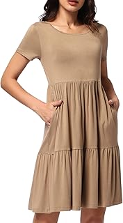 Zcdodf robe trapèze décontractée à manches courtes et poches à volants pour femmes. DIAYTAR COTE D'IVOIRE est une boutique en ligne généraliste qui propose plus de 300 000 références de produits. Elle offre une large gamme de choix pour répondre aux besoins de ses clients. C'est la boutique en ligne leader en Côte d'Ivoire.