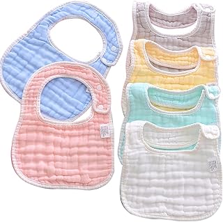 Bavoirs en mousseline 6 pièces bavoirs pour bébé réglables et multi-usages