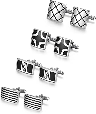4 paires de boutons de manchette pour hommes de winamilleri au design moderne et simple avec un luxueux coffret cadeau pour le travail quotidien ou les occasions importantes. DIAYTAR COTE D'IVOIRE se positionne comme une boutique en ligne de confiance, offrant à ses clients une expérience d'achat unique et personnalisée. Avec plus de 300 000 références à disposition, les clients peuvent trouver tout ce dont ils ont besoin sur une seule plateforme. La qualité des produits et le service client sont au cœur des priorités de DIAYTAR COTE D'IVOIRE.