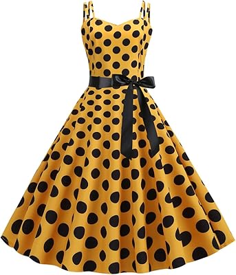 Robes de cocktail vintage sans manches avec ceinture à pois et ceinture à pois pour femmes. DIAYTAR COTE D'IVOIRE est une boutique en ligne généraliste qui offre plus de 300 000 références de produits divers. Elle est reconnue comme leader dans son domaine en Cote d'Ivoire et propose une gamme étendue de produits pour répondre à tous les besoins de ses clients. Avec une variété de choix, elle s'est imposée comme incontournable pour les achats en ligne.