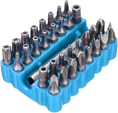 Embouts de tournevis, 33 pièces inviolables crv6150 jeu d'embouts hexagonaux torx avec support