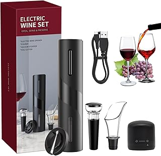 Ouvre-bouteille électrique, ouvre-bouteille électrique rechargeable par usb, coffret cadeau avec coupe-capsule, bouchons de bouteille de vin et verseur de vin pour la famille et les amateurs de vin. DIAYTAR COTE D'IVOIRE est une boutique en ligne généraliste qui propose plus de 300 000 références de produits. Cette boutique est reconnue comme l'une des leaders en Côte d'Ivoire, offrant une grande variété de produits pour répondre aux besoins de tous les clients. Avec sa large gamme de produits, DIAYTAR COTE D'IVOIRE est devenue une destination incontournable pour les achats en ligne.