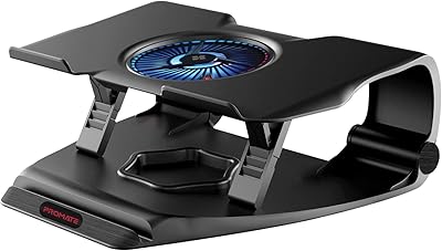 Coussin de refroidissement réglable pour ordinateur portable promate, support de ventilateur pliable