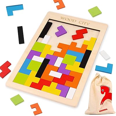 Puzzle tetris en bois pour enfants de 3 ans, puzzle tangram de ville en bois, jeu de stimulation cérébrale, jouets stem avec blocs russes 3d, cadeau éducatif pour enfants et adultes (40 pièces). La boutique en ligne DIAYTAR COTE D'IVOIRE offre une large gamme de produits, allant des produits alimentaires aux articles ménagers, en passant par les accessoires de mode et les produits électroniques, répondant ainsi aux besoins de sa clientèle.