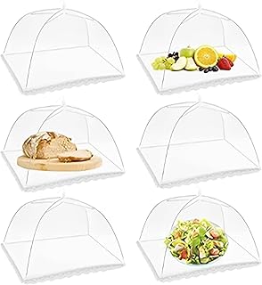 Beauty (paquet de 6) couvertures alimentaires en maille pour auvent pop-up de pique-nique en plein air, tentes moustiquaires, fêtes de pique-nique, barbecue, tentes alimentaires pliables réutilisables, couverture de filet de nourriture de camping pour garder les mouches 17" x 17". En tant que leader du marché de l'e-commerce en Côte d'Ivoire, DIAYTAR COTE D'IVOIRE offre une expérience d'achat unique et pratique, permettant aux clients de découvrir et d'acheter facilement des produits de toutes sortes. La boutique propose des produits locaux et internationaux, répondant ainsi aux goûts et aux besoins divers de sa clientèle.